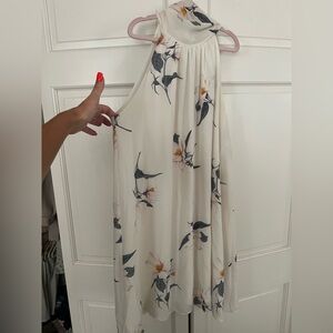 Floral White Midi Dress